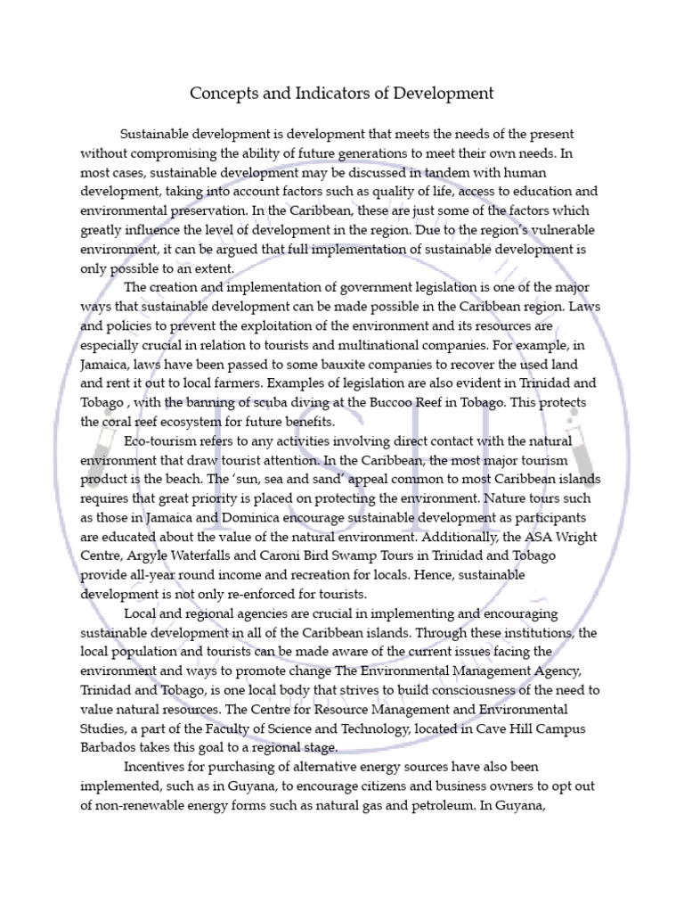 Concepts Indicators of Development - 2015 7 | PDF | Sustainable ...