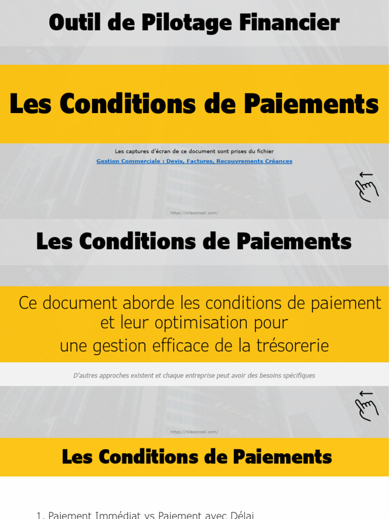 Optimisation des Conditions de Paiement | PDF | Facture