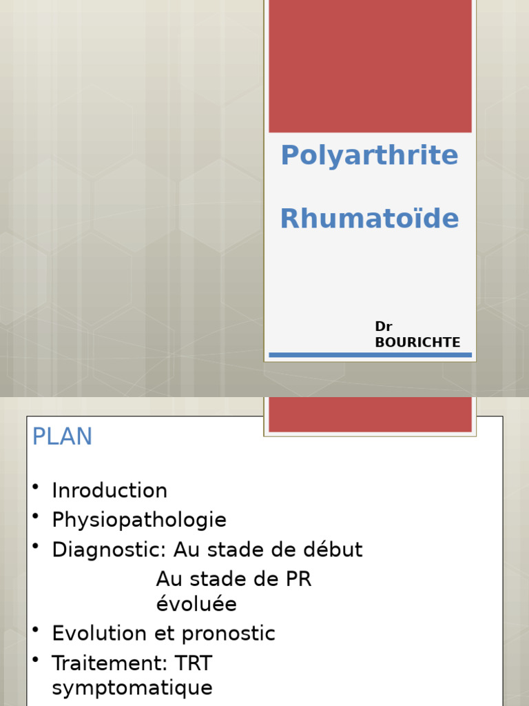 Polyarthrite Rhumatoide | PDF | Polyarthrite rhumatoïde | Sciences de ...