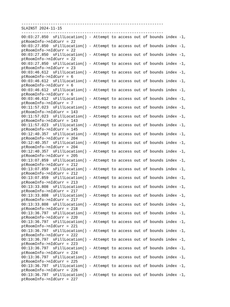 Accessing Out of Bounds Index Errors | PDF