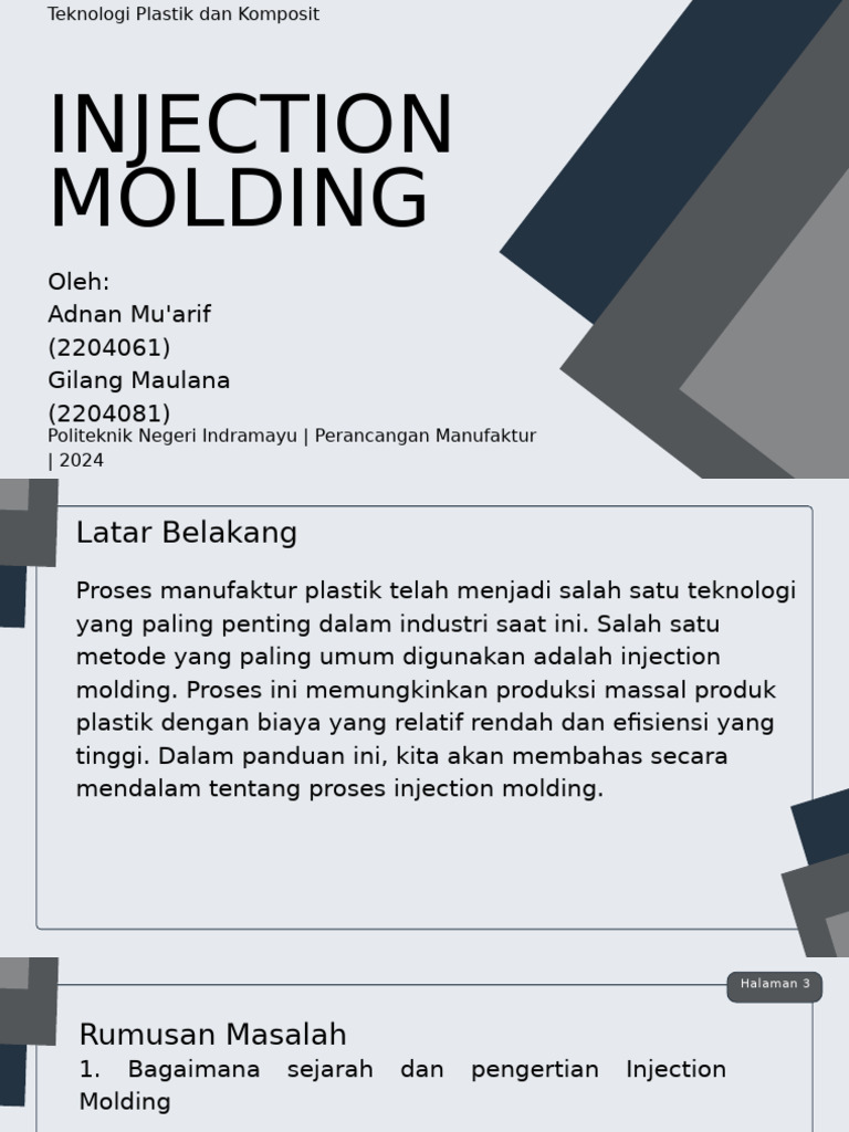 Panduan Injection Molding | PDF
