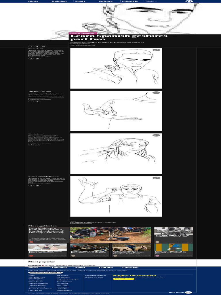 Spanish Gesture Guide for Travelers | PDF | Human Communication