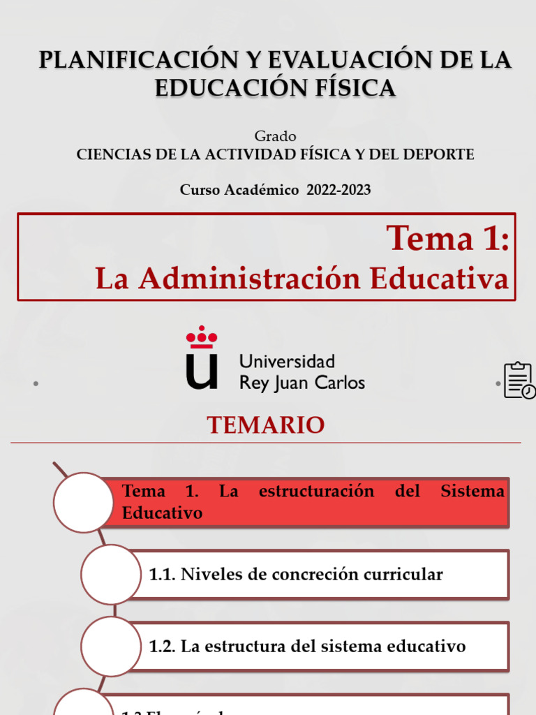 TEMA 1. A. La Administración Educativa | PDF | Plan de estudios ...