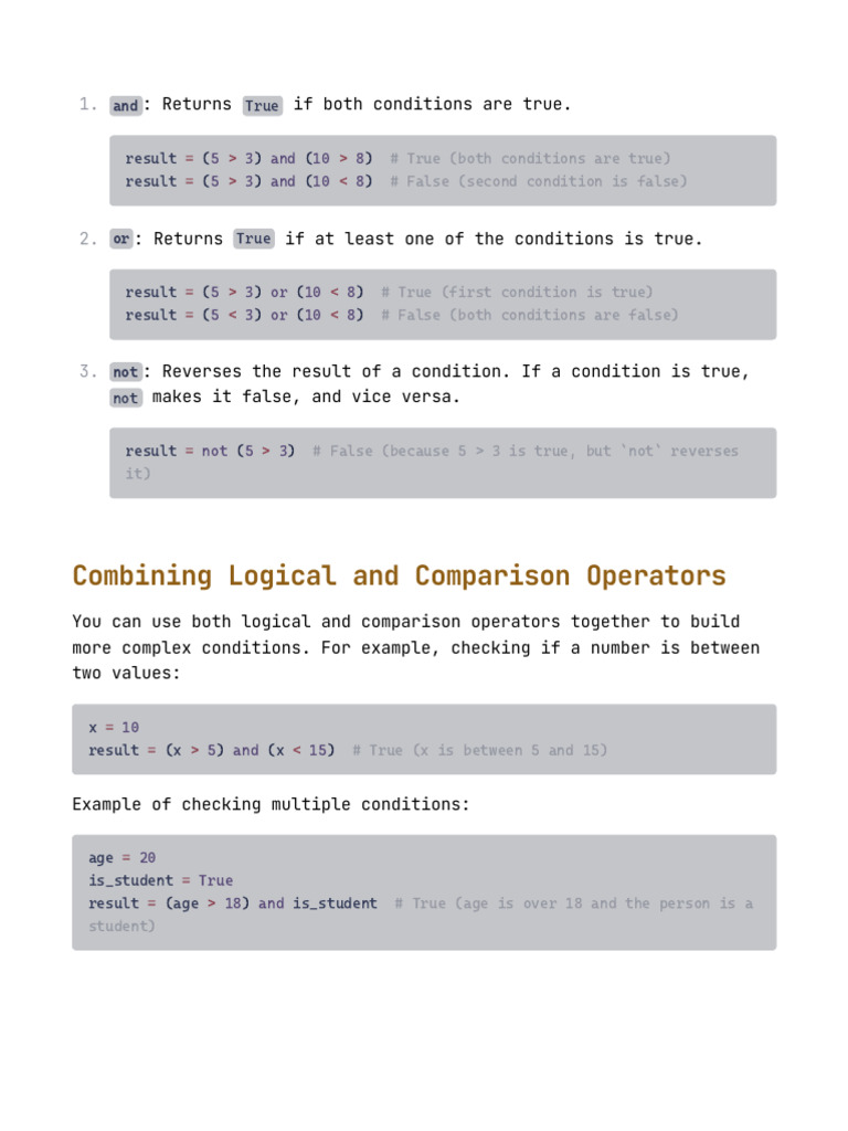 Logical Operators-1 | PDF