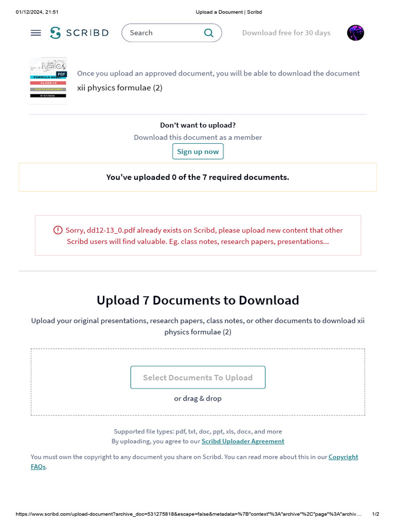 Upload A Document - Scribd | PDF | Scribd | Computing