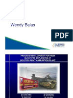 Wendy Balas - Process Development For High Blast PAX Explosives at Holston Army Ammunition Plant