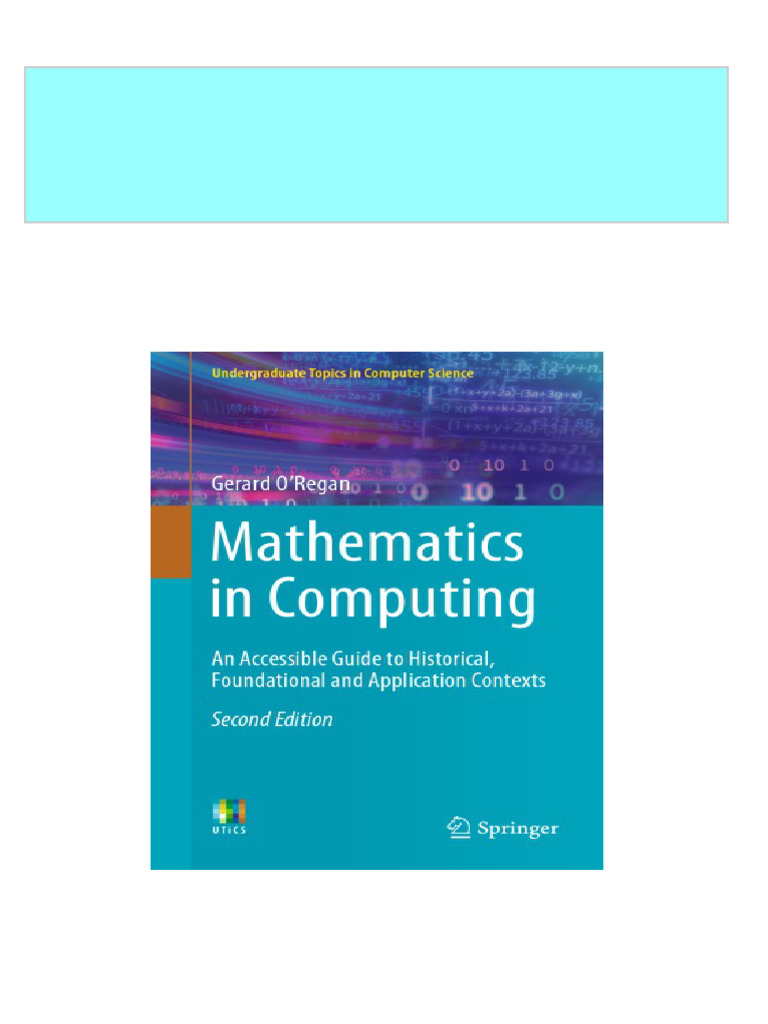 Full Download Mathematics in Computing 2nd Edition O'Regan G PDF | PDF ...