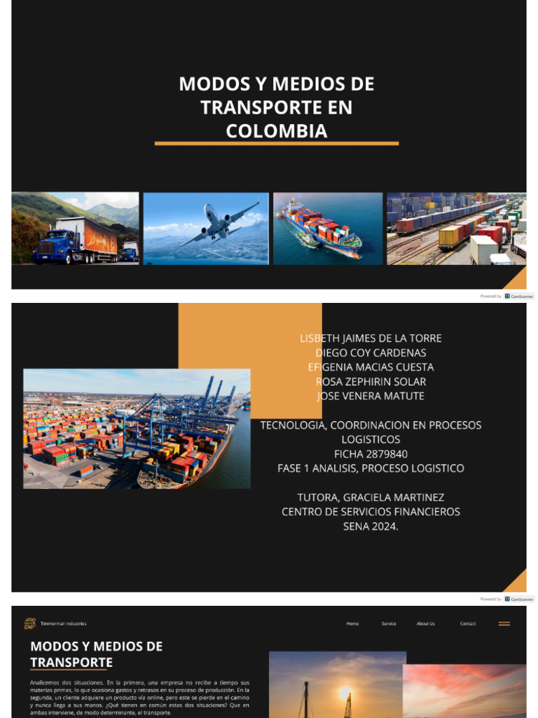 Modos y Medios de Transporte en Colombia | PDF