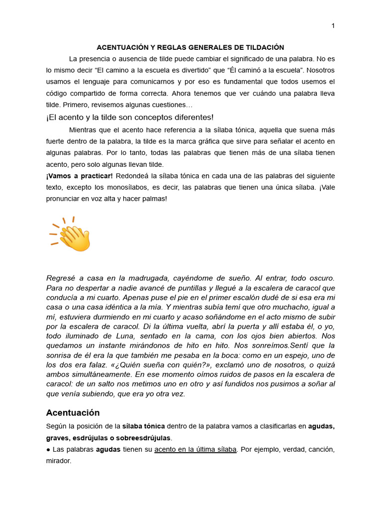 Reglas de Acentuación y Tildación | PDF | Voz humana | Fonética