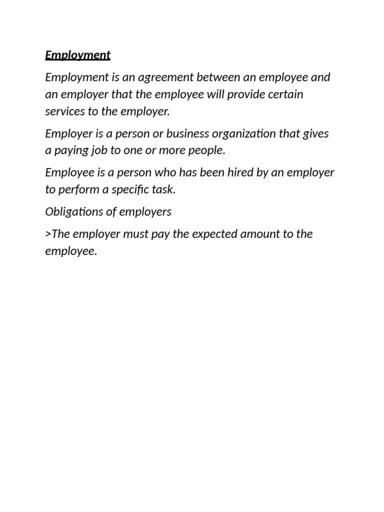 Employment | PDF