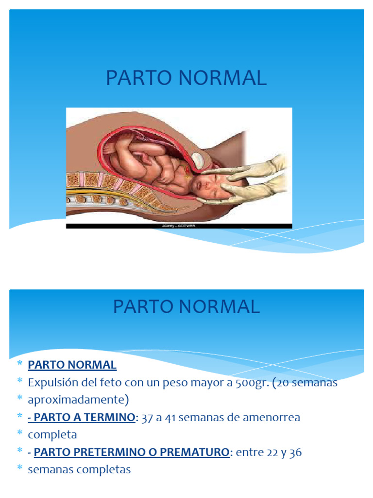 1 Parto Normal - ppt-1 | PDF | Parto | Útero