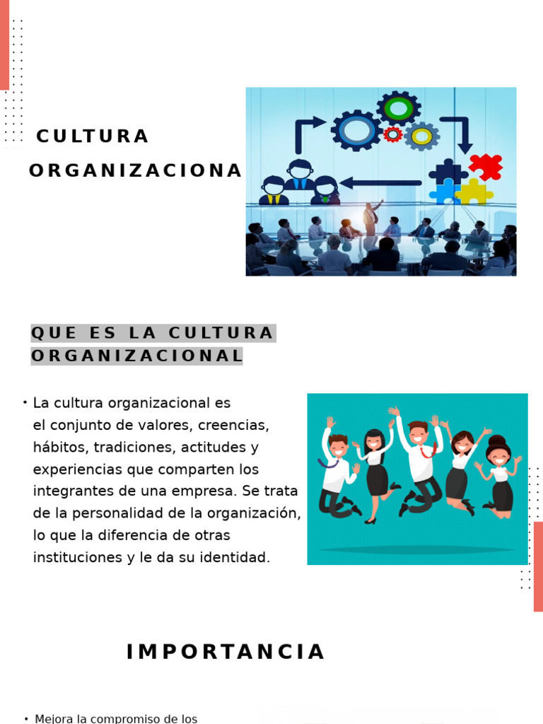 Importancia de la Cultura Organizacional | PDF | Business | Cultura ...