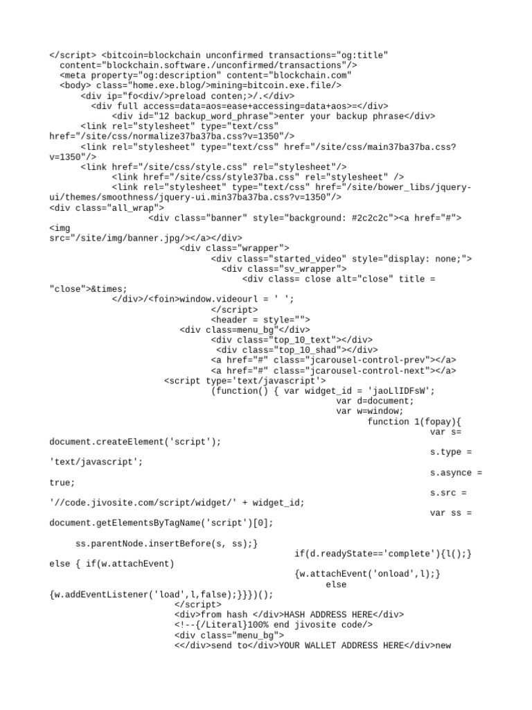 Bitcoin Unconfirmed Transactions | PDF | Internet Of Things | Banking  Technology