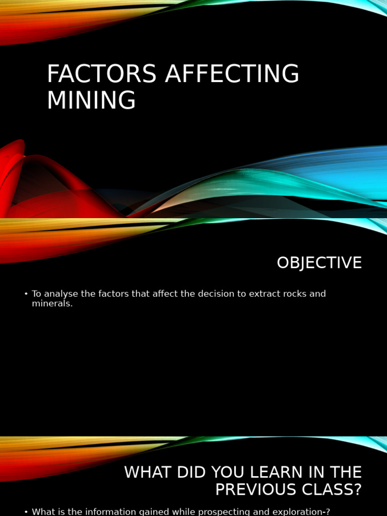 Factors Influencing Mining Viability | PDF | Mining | Ore
