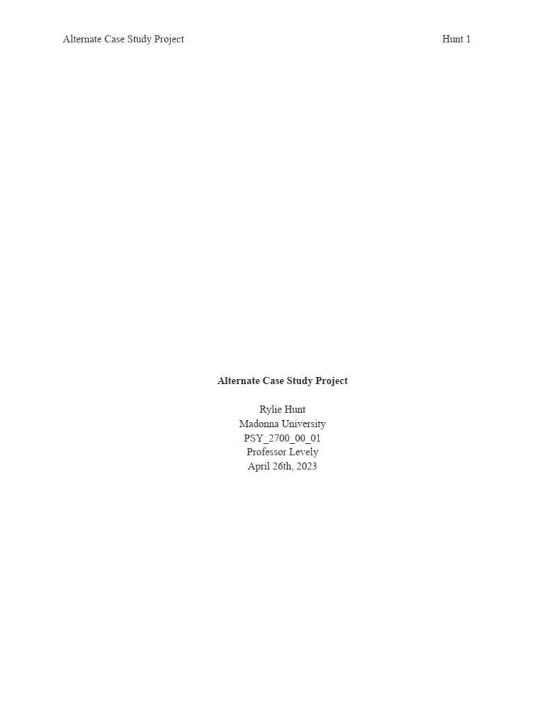 Case Study Child Pysch by Rylie Hunt | PDF | Teachers | Preschool
