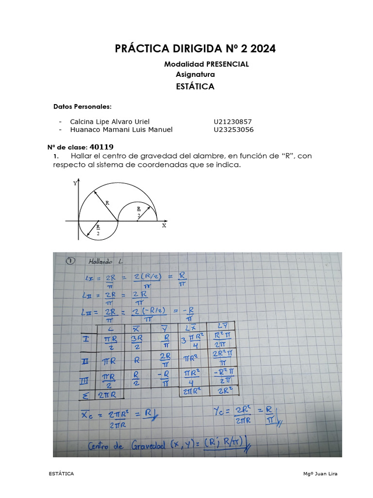 Grupo #3 Estática 40119 | PDF | Braguero | Mecánica