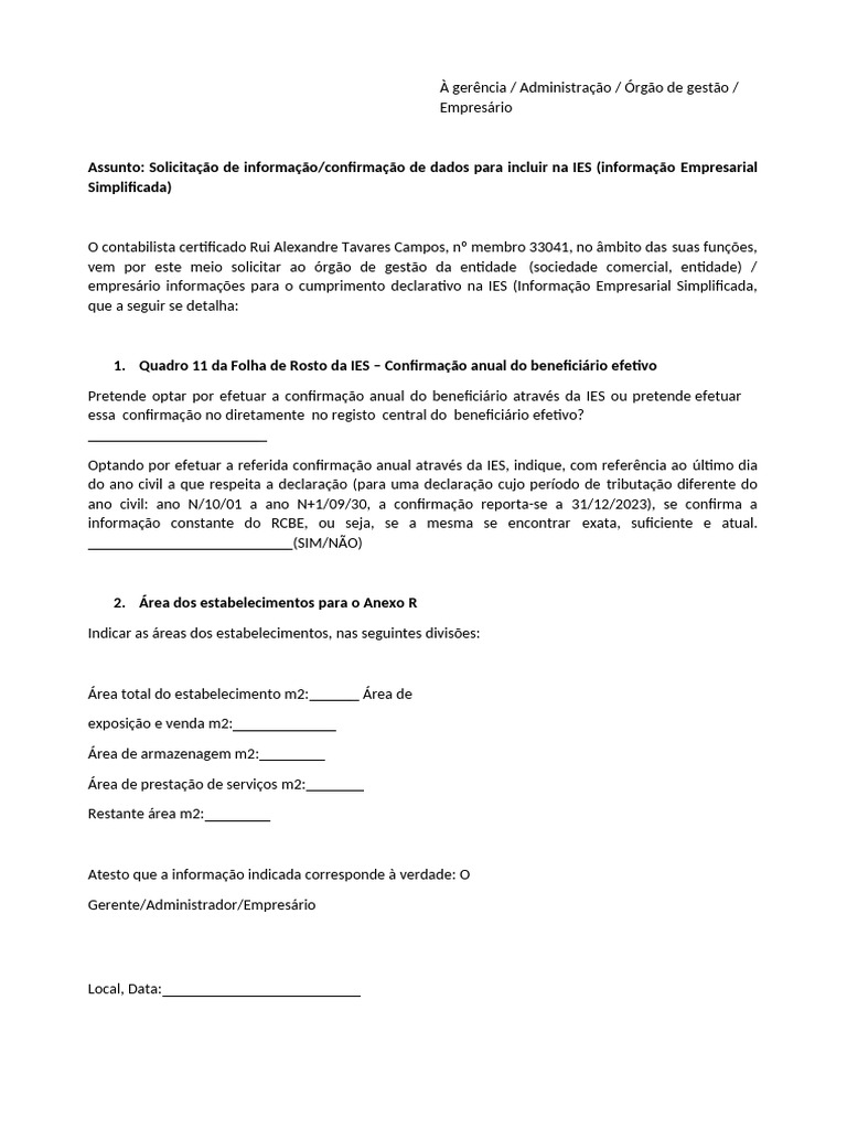 Solicitação de Dados para IES 2023 | PDF