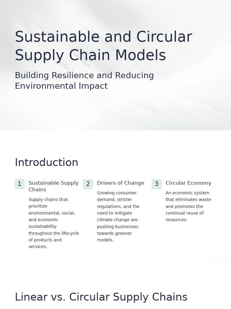 Sustainable and Circular Supply Chain Models | PDF | Recycling ...