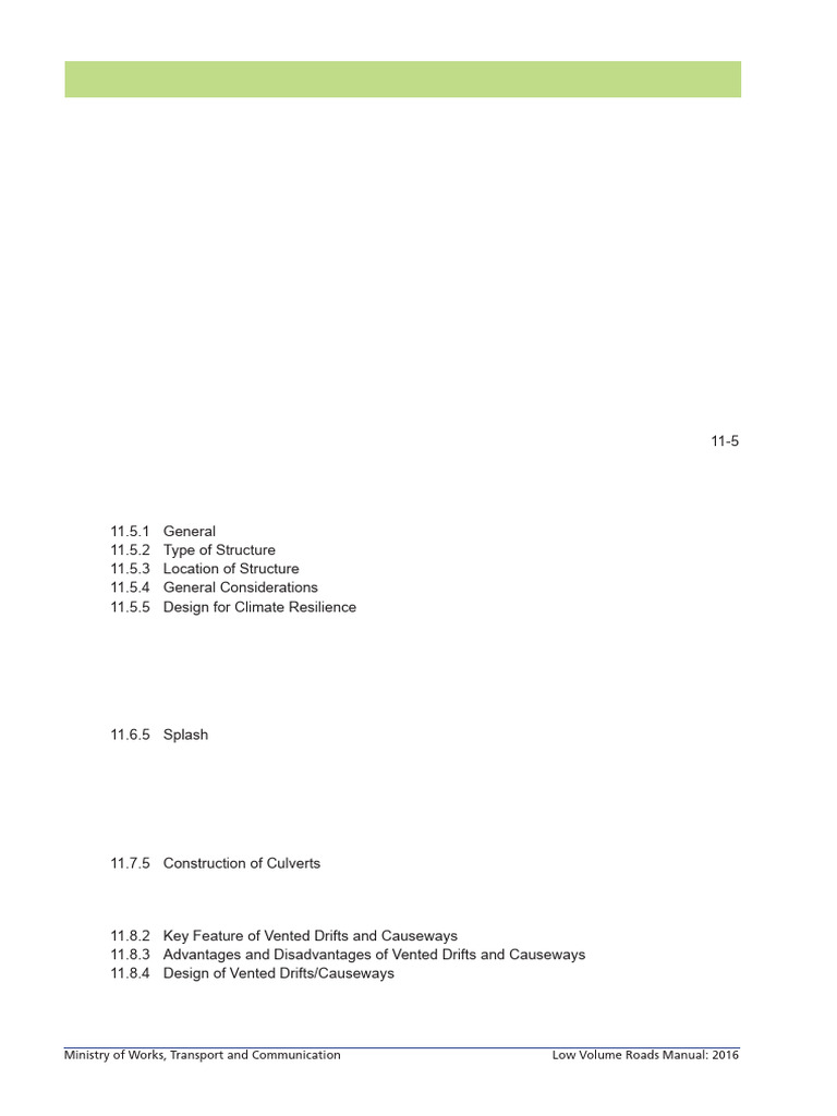 Hydrology in Low Volume Roads Manual | PDF | Drainage Basin | Flood