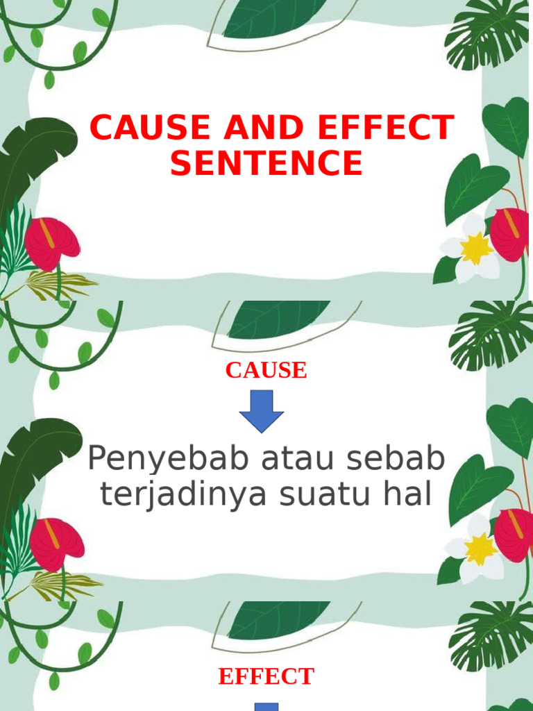 Cause and Effect Sentence | PDF