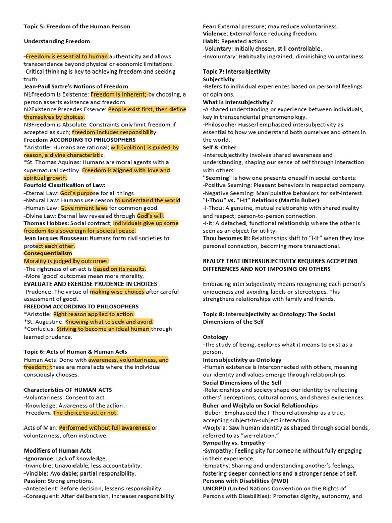 REVIEWER | PDF | Free Will | Reason
