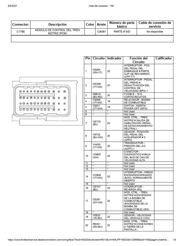 Conector y Circuitos del Tren Motriz | PDF
