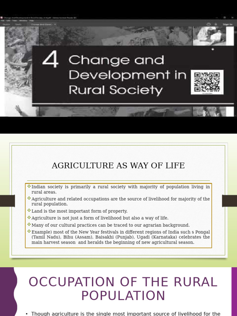 Changes in Rural Society and Agriculture | PDF | Agriculture | Green ...