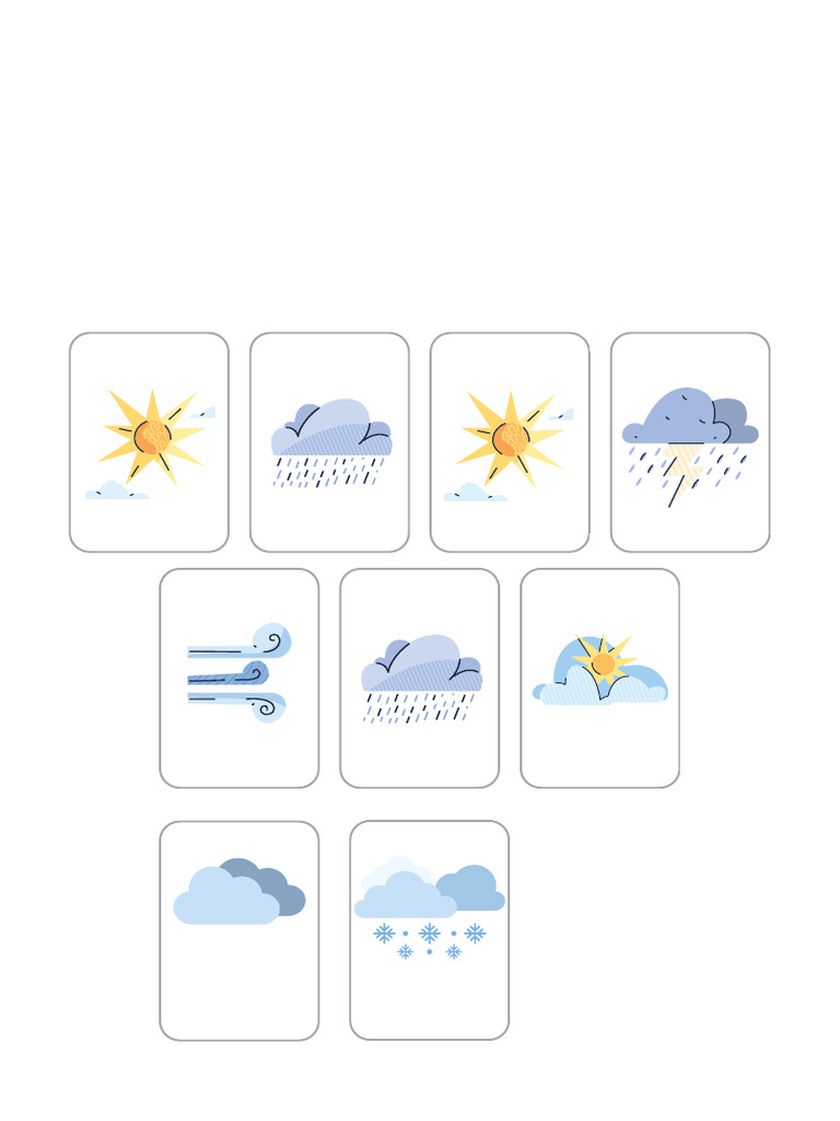 Blue Simple Weather Forecast Worksheet | PDF