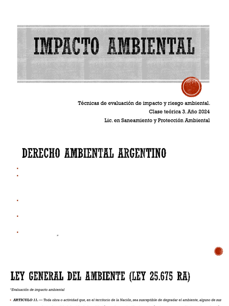 Impacto Ambiental | PDF | Evaluación de impacto ambiental | Entorno natural