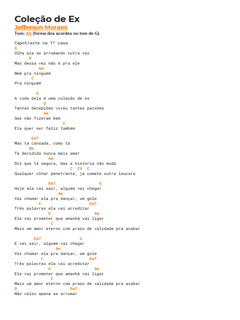 Letra da Música 