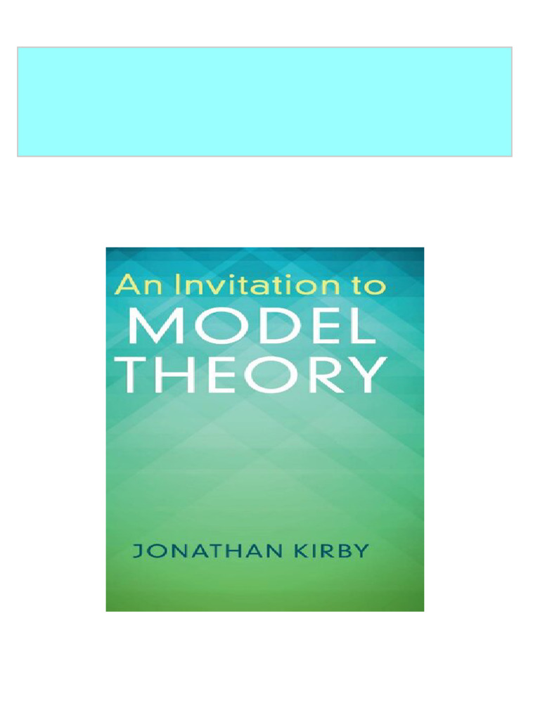 Instant download an invitation to model theory 1st edition jonathan