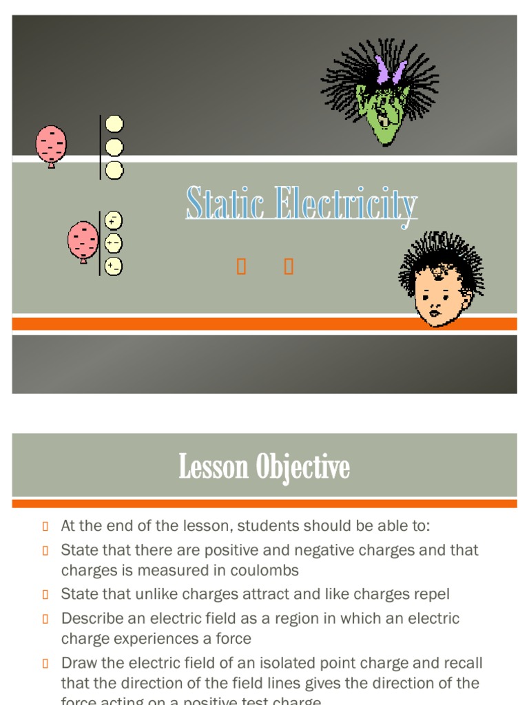 4E - Static Electricity | PDF | Teaching Methods & Materials | Science ...