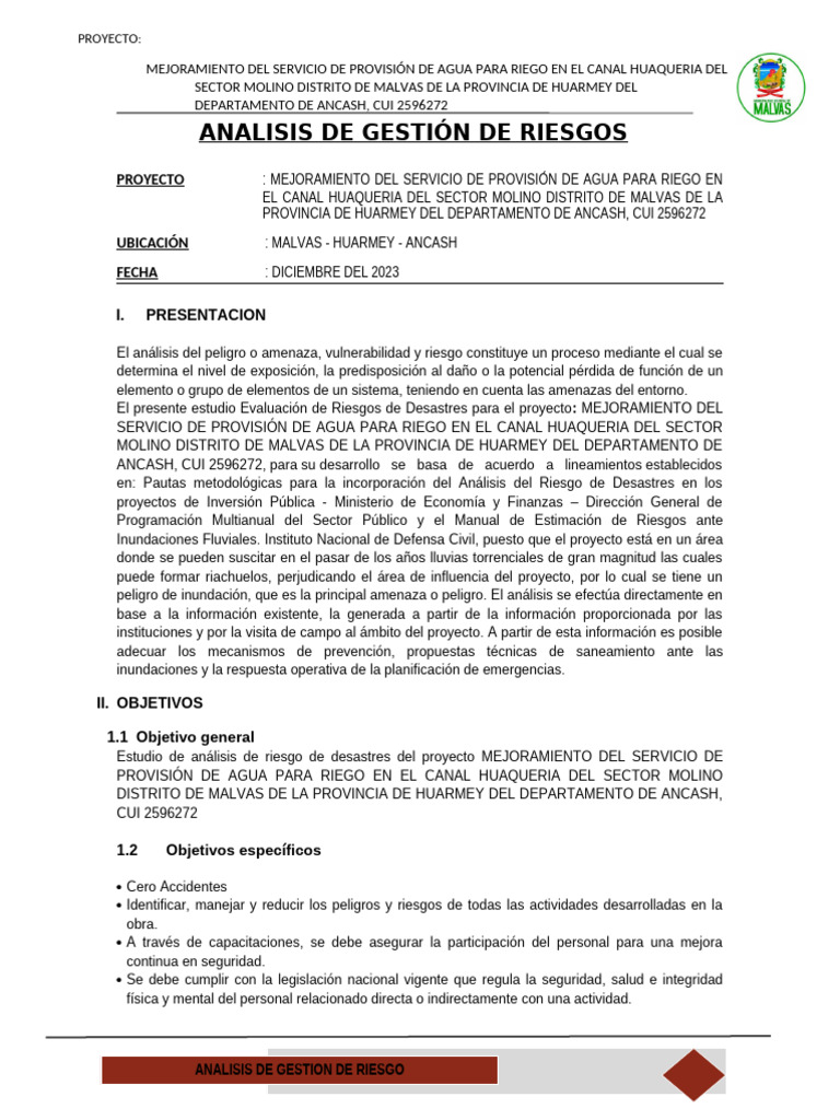 5.9. Estudio de Análisis de Riesgos de Desastres | PDF | Riesgo | Inundar