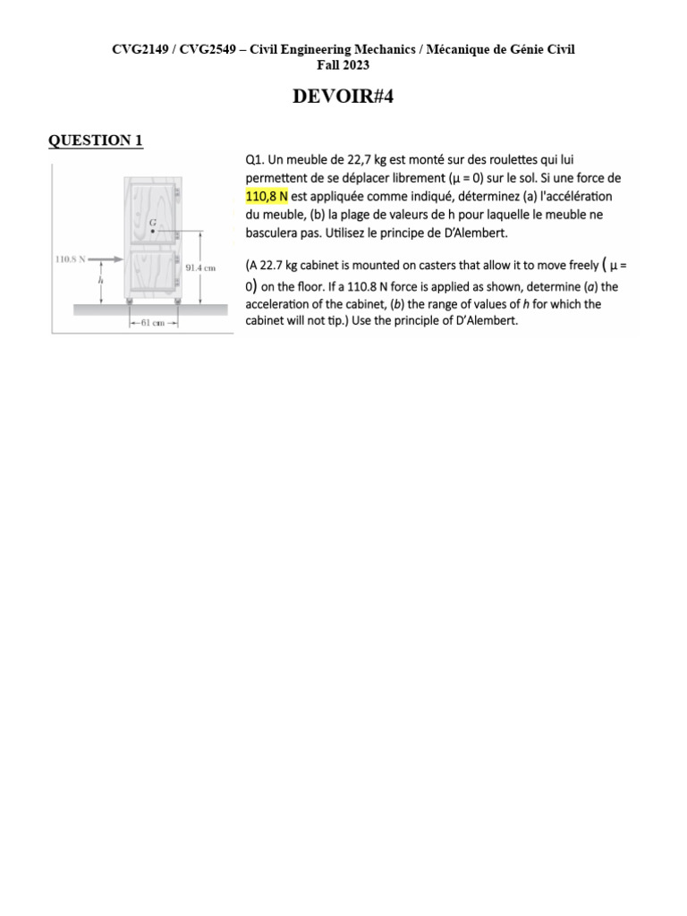 Devoir 4 - Solution | PDF