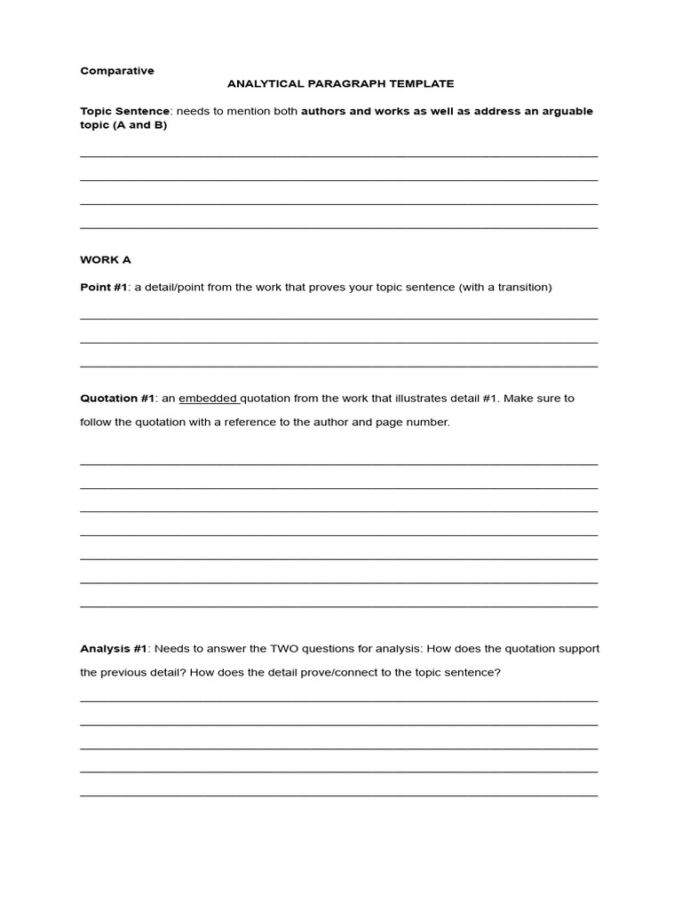 Comparative Analysis Template Guide | PDF