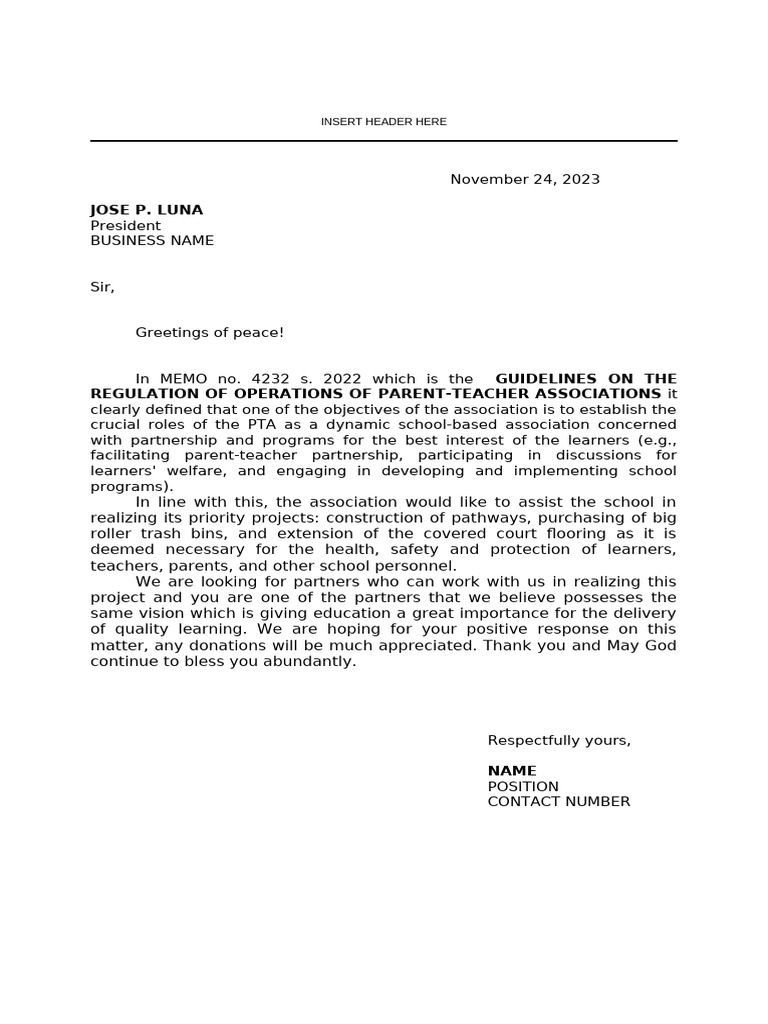 Sample Request Letter | PDF