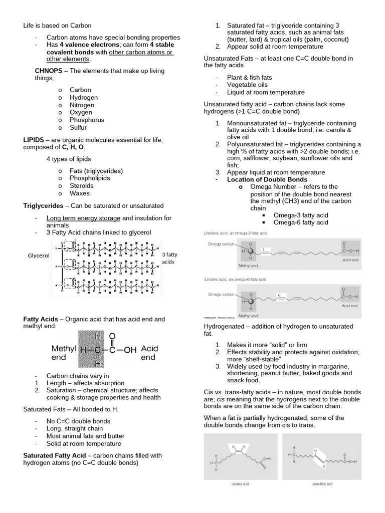 Gen Biology Reviewer Pdf Fat Lipoprotein