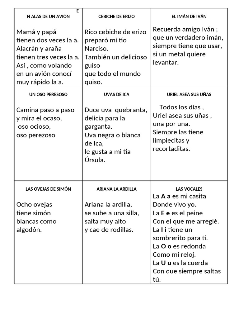 Textox Vocales | PDF