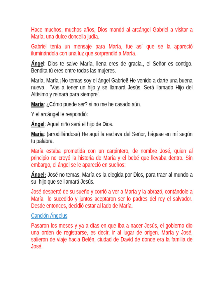 La historia del nacimiento de Jesús | PDF | María, madre de Jesús ...