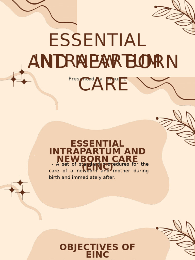 Essential Intrapartum Neonatal Care | PDF | Childbirth | Infants