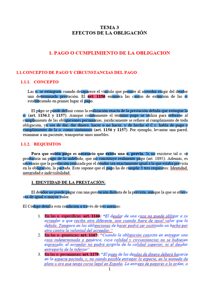 Pago y Cumplimiento de Obligaciones | PDF | Pagos | Subrogación