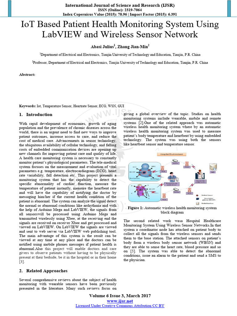 IoT Patient Health Monitoring System | PDF | Monitoring (Medicine ...