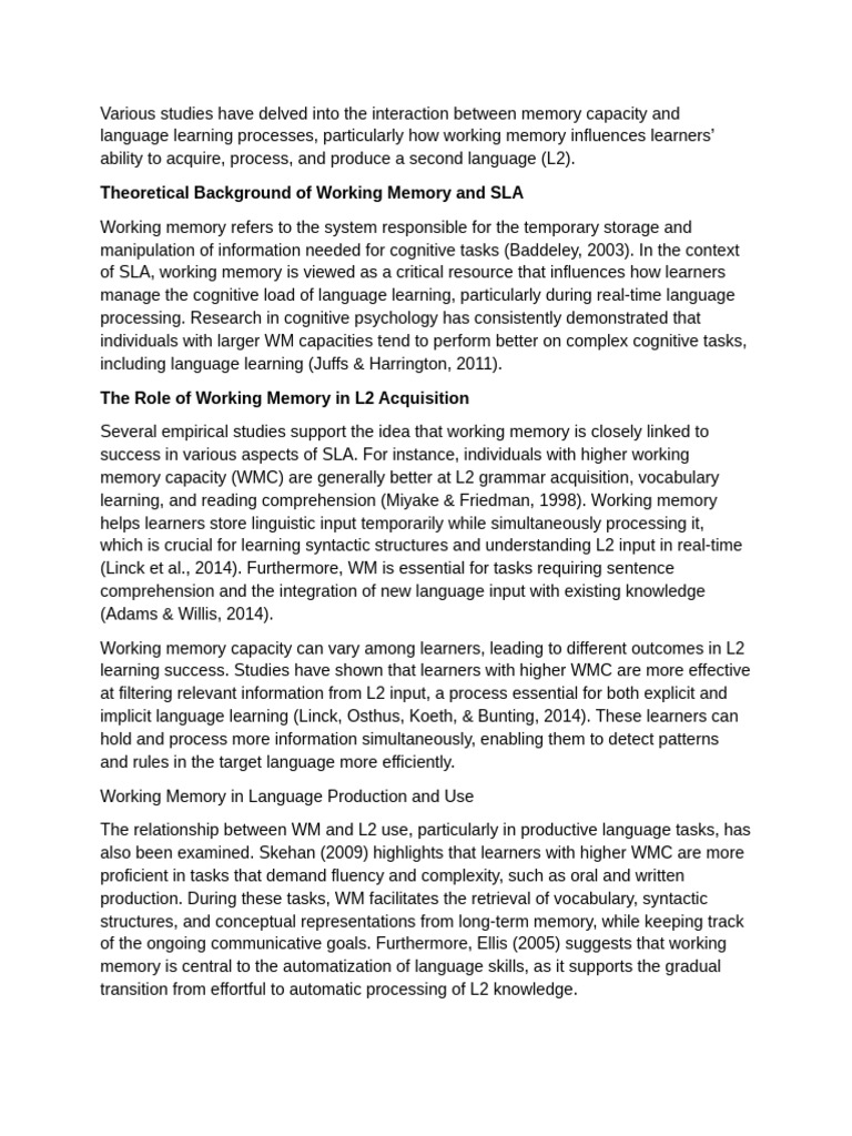 WM 103 | PDF | Second Language Acquisition | Second Language