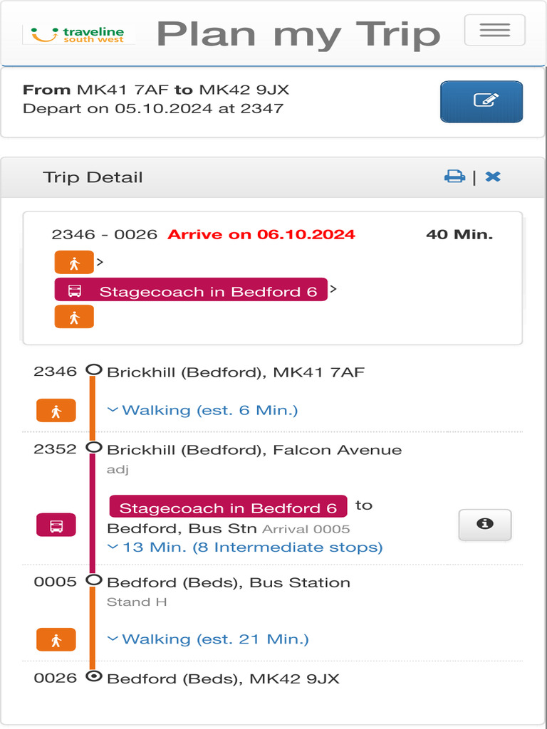 Milton Keynes Bus Journey Planner | PDF
