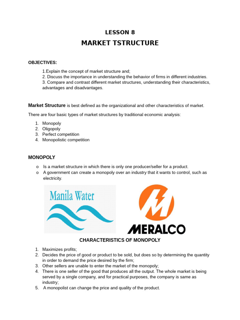 Understanding Market Structures Explained | PDF | Monopoly | Oligopoly