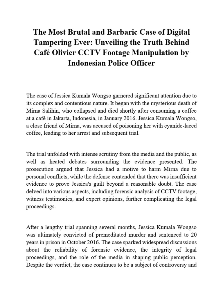 The Most Brutal and Barbaric Case of Digital Tampering | PDF | Trials ...