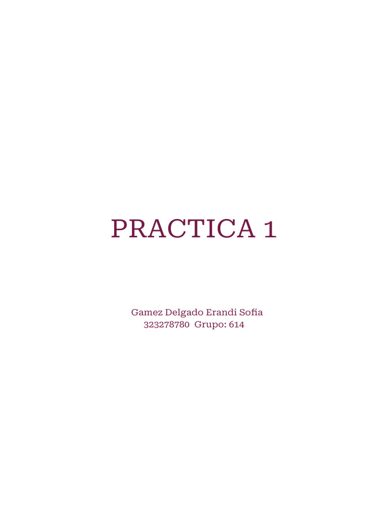 Practica 1 | PDF