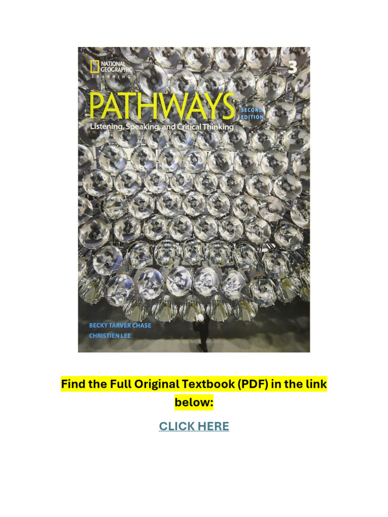 Pathways Listening Speaking and Critical Thinking 3 2nd Edition