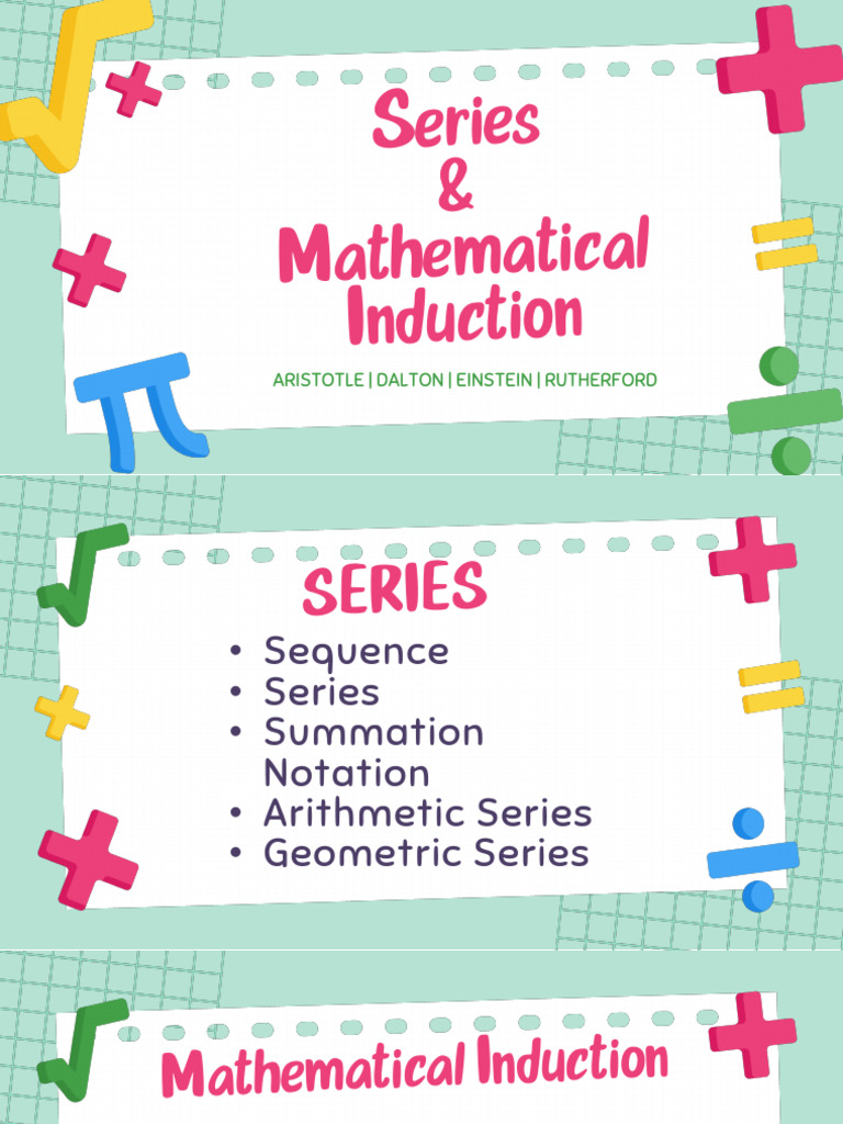 Understanding Series and Mathematical Induction | PDF | Summation ...