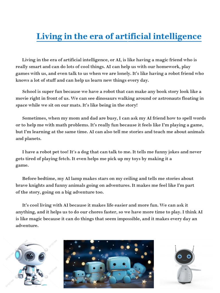 Living in The Era of Artificial Intelligence | PDF